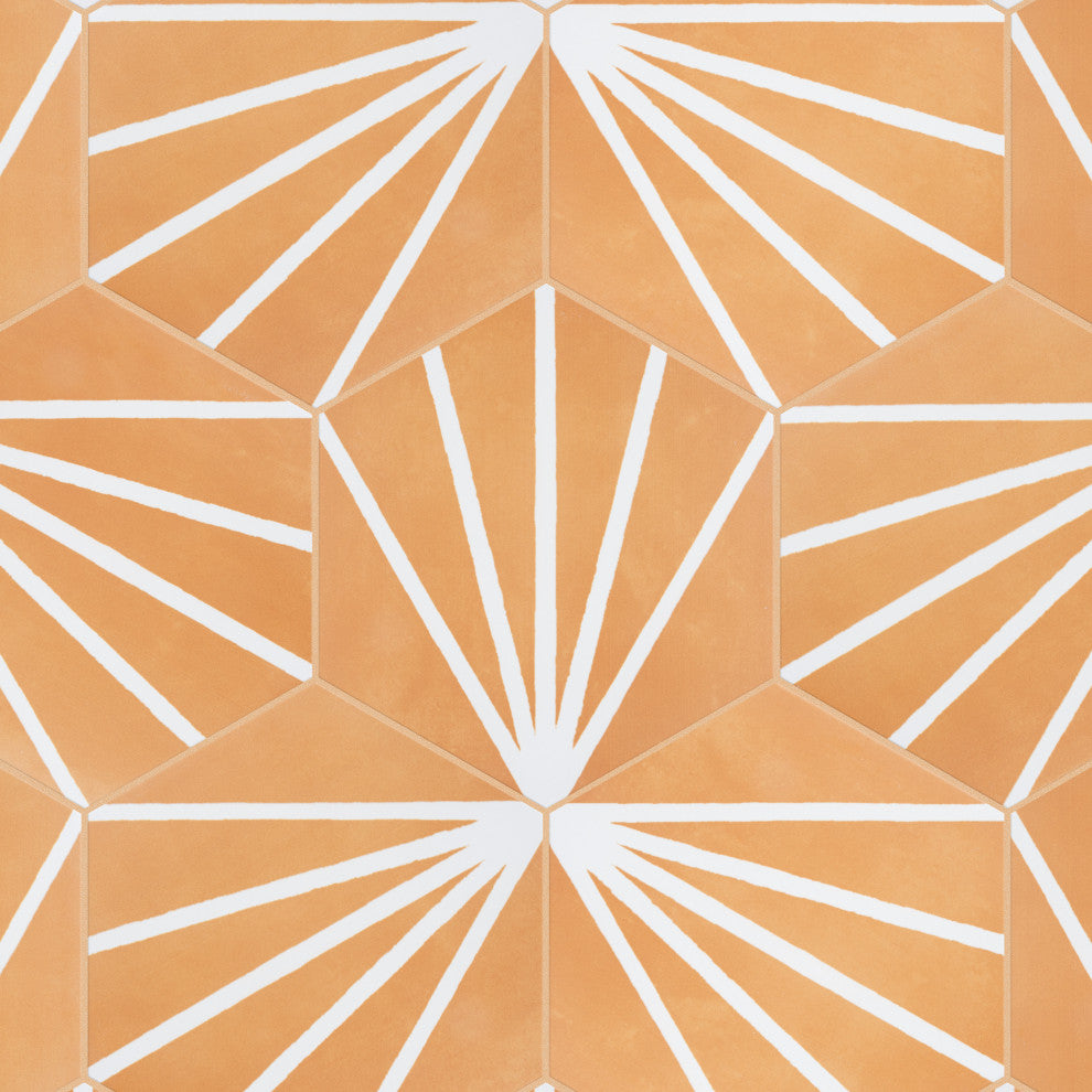 Horizon Dusk Hex Mostaza Porcelain Floor and Wall Tile