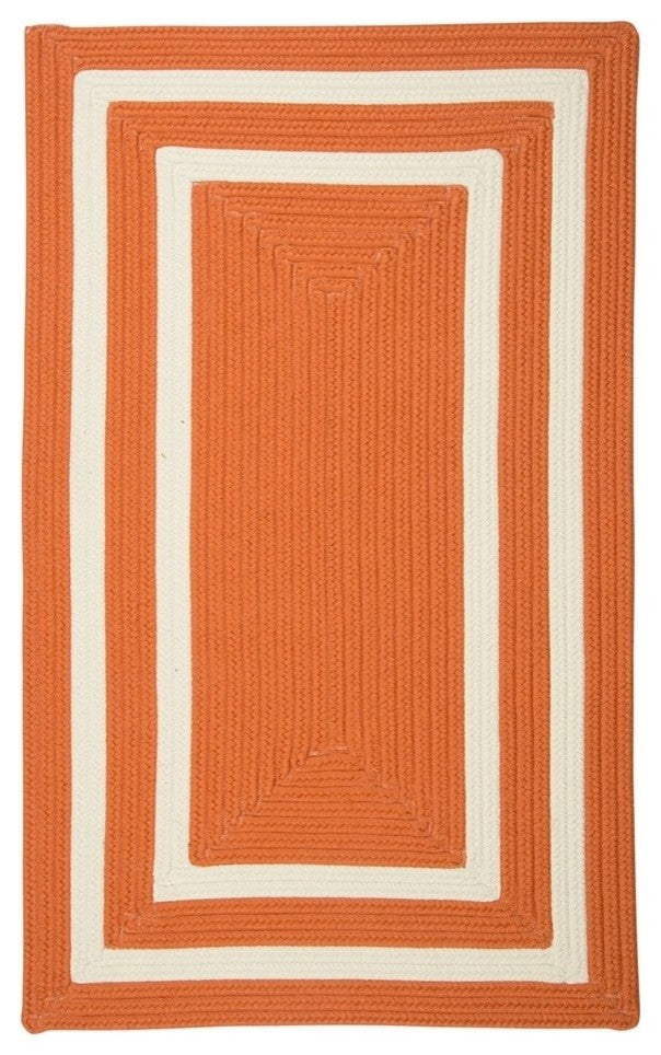 Colonial Mills La Playa PY41 Tangerine Indoor/Outdoor Area Rug, Square 4'x4'