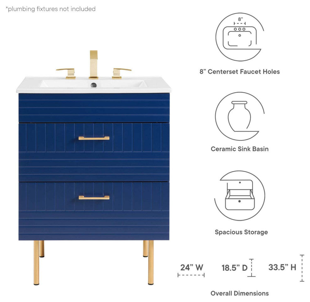 Daybreak 24" Bathroom Vanity, Blue White