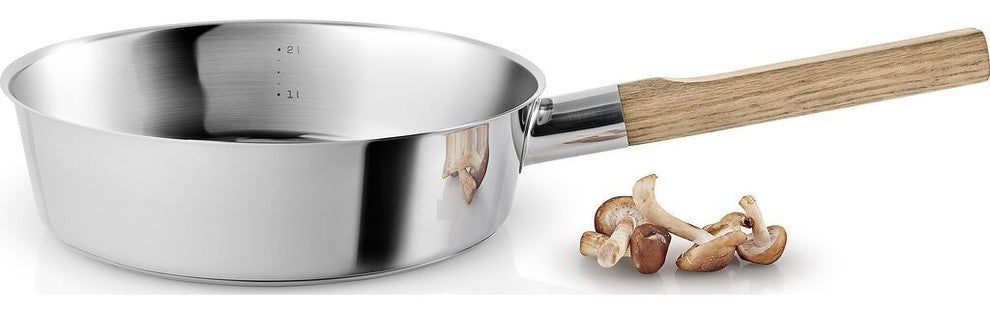 Eva Solo Nordic Kitchen Stainless Steel Saute Pan with Lid, 24cm