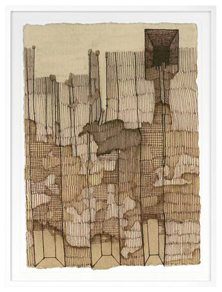 Coffee Drawing 4 Fine Art Print, White, 40"x30"