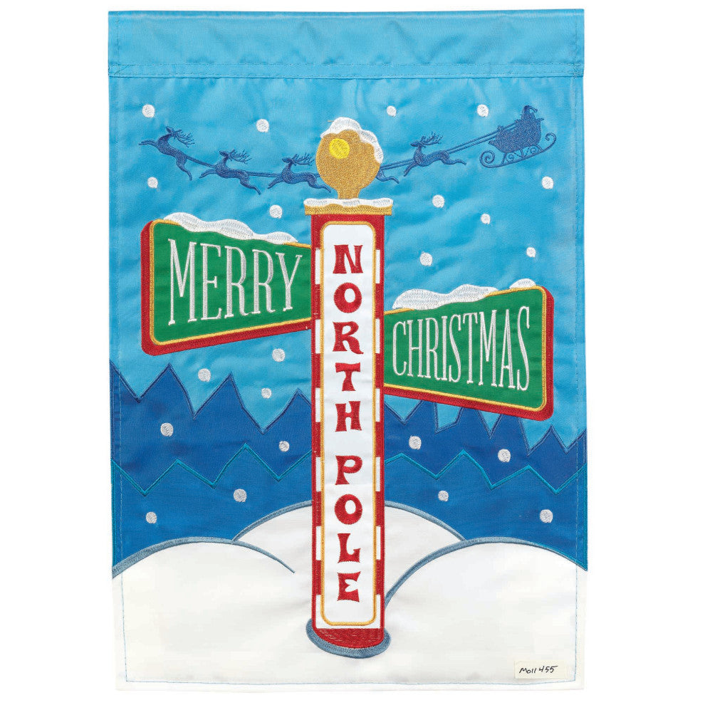 North Pole, Applique Flag, Garden