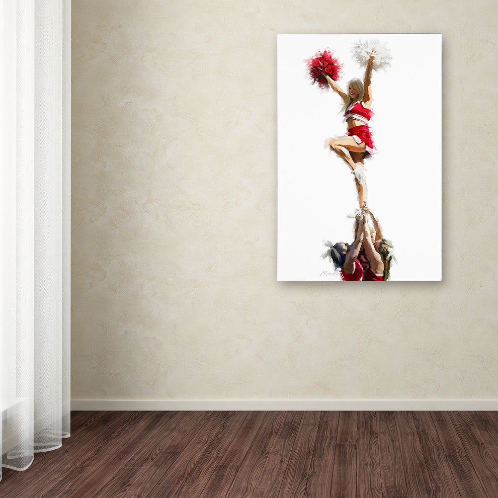 The Macneil Studio 'Cheerleaders' Canvas Art, 19"x12"