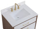 Bella 30" Bathroom Vanity, White With Backsplash