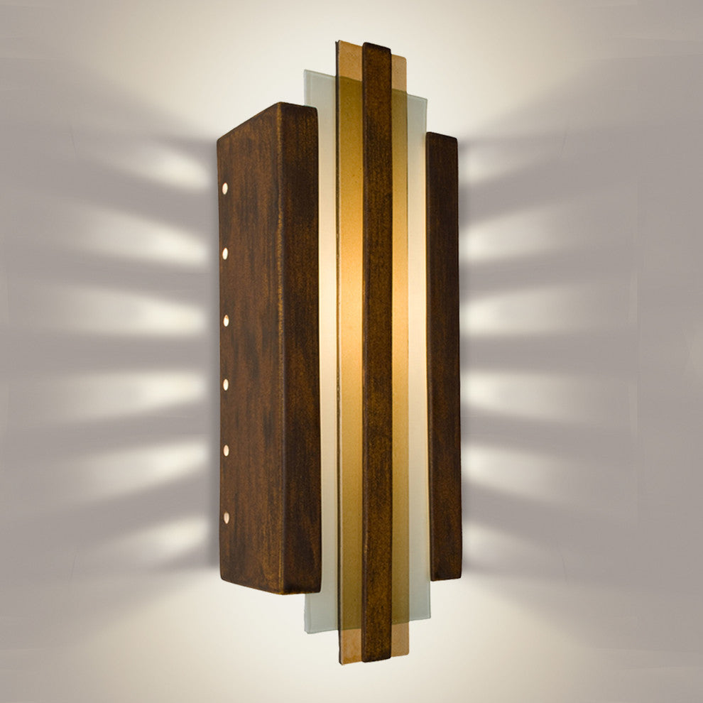 Empire Wall Sconce, Butternut and Caramel, Bulb Type: E12