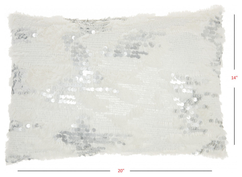 Stylish Handcrafted White Accent Throw Pillow