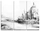"Zurich in Afternoon Sunlight" Metal Wall Art, 3 Panels, 36"x28"