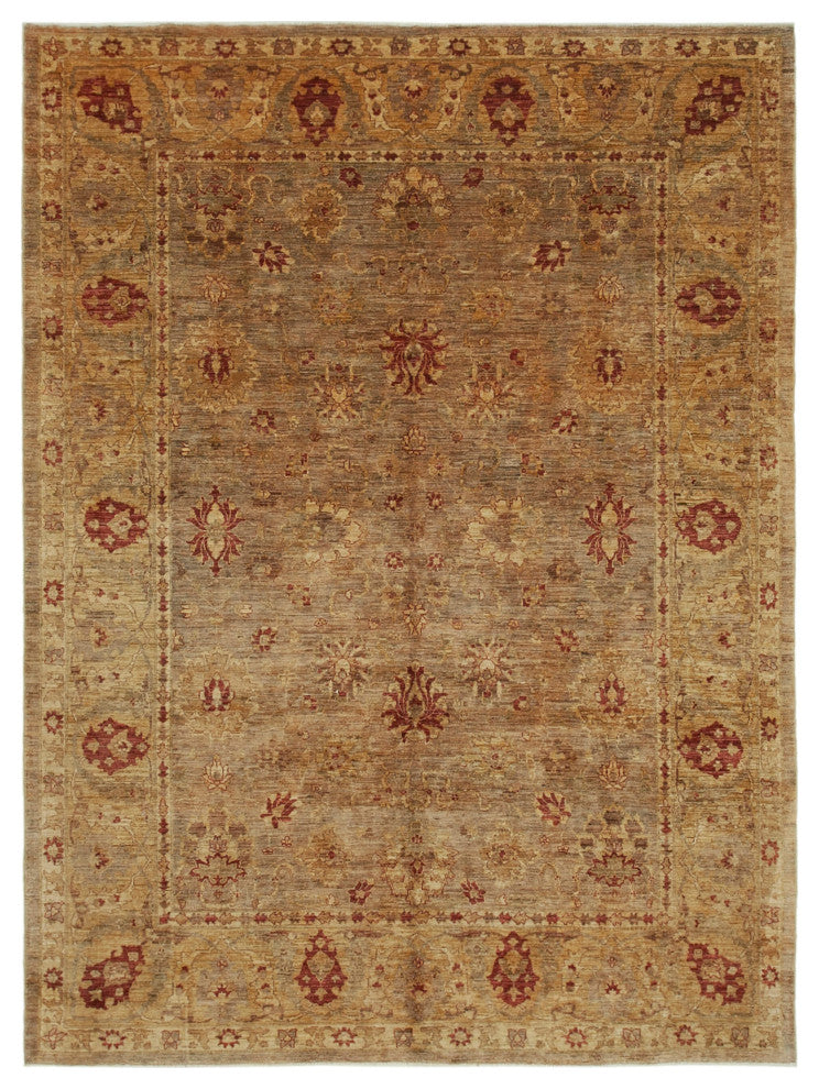 Rug N Carpet - Handmade Oriental 8' 0" x 10' 6" Wool Oushak Area Rug