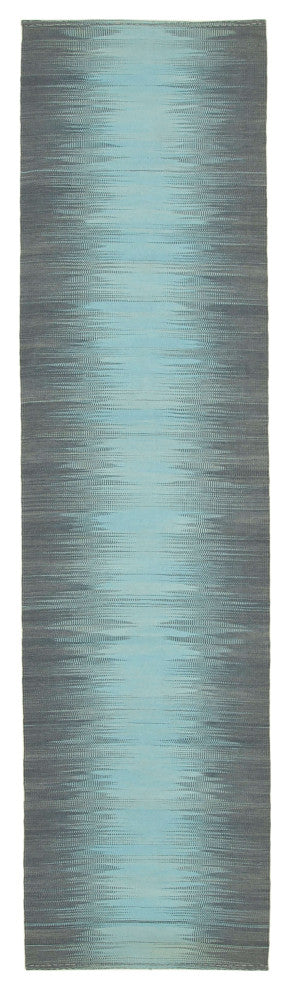 Rug N Carpet - Handmade Oriental 3' 5'' x 13' 6'' Modern Design Wool Kilim Rug