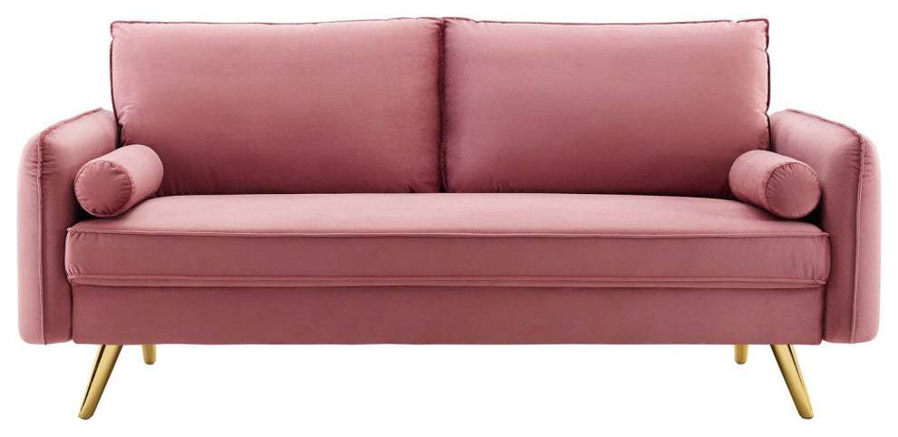 Sofa, Velvet, Pink, Modern, Living Lounge Room Hotel Lobby Hospitality