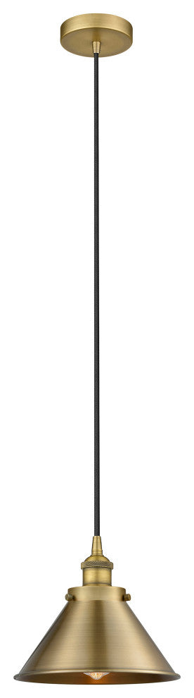 Briarcliff 1 Light Mini Pendant, Brushed Brass, Brushed Brass