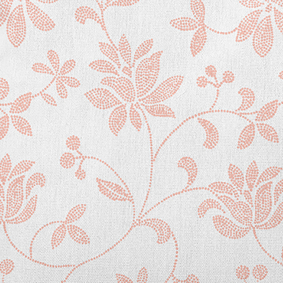 Traditional Floral Polyester Indoor Pillow, Blush, 16"x16"