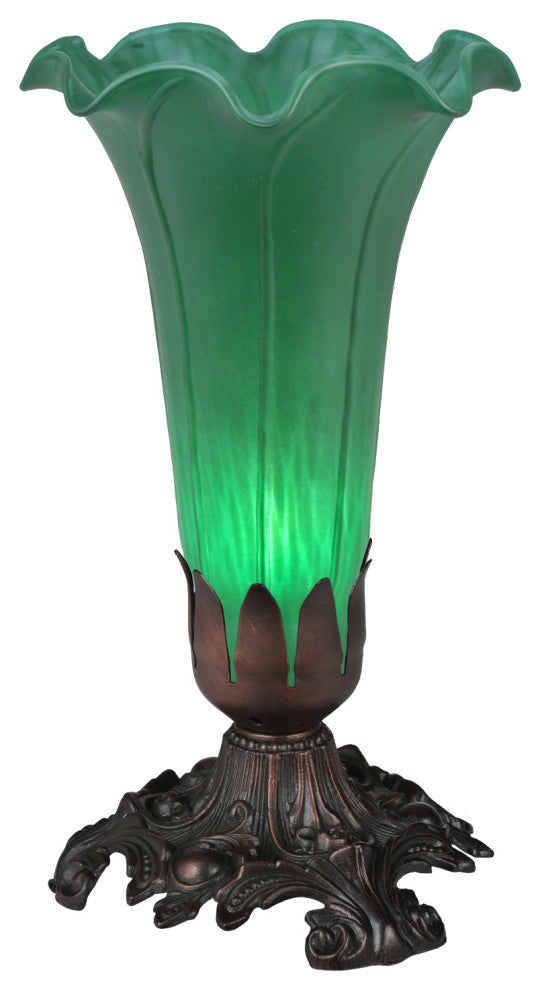 Meyda lighting 11252 8"H Green Pond Lily Accent Lamp