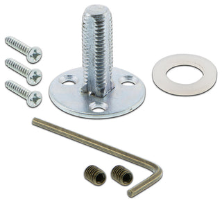 Single Studio Plate With Round Clear Crystal Knob, Antique Brass