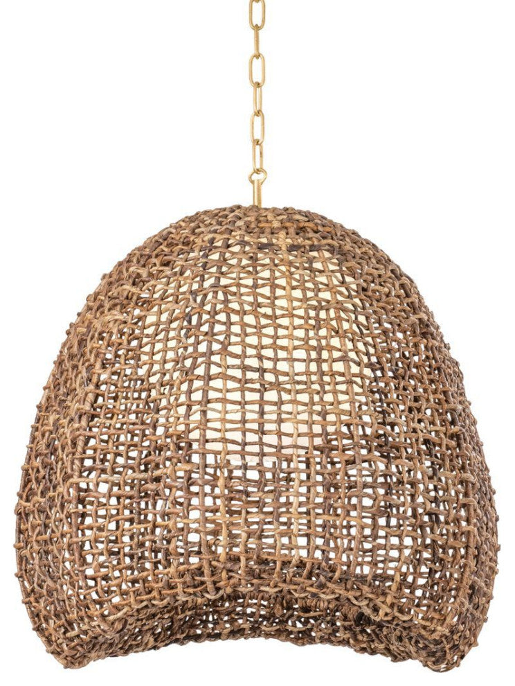 Maester Pendant, Vintage Gold Leaf