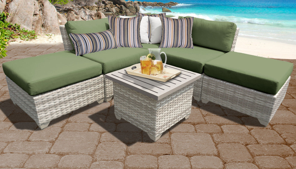 Fairmont 6 Piece Outdoor Wicker Patio Furniture Set 06f