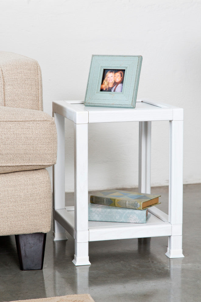 OneSpace ECO 100% Recycled Paper End Table, White