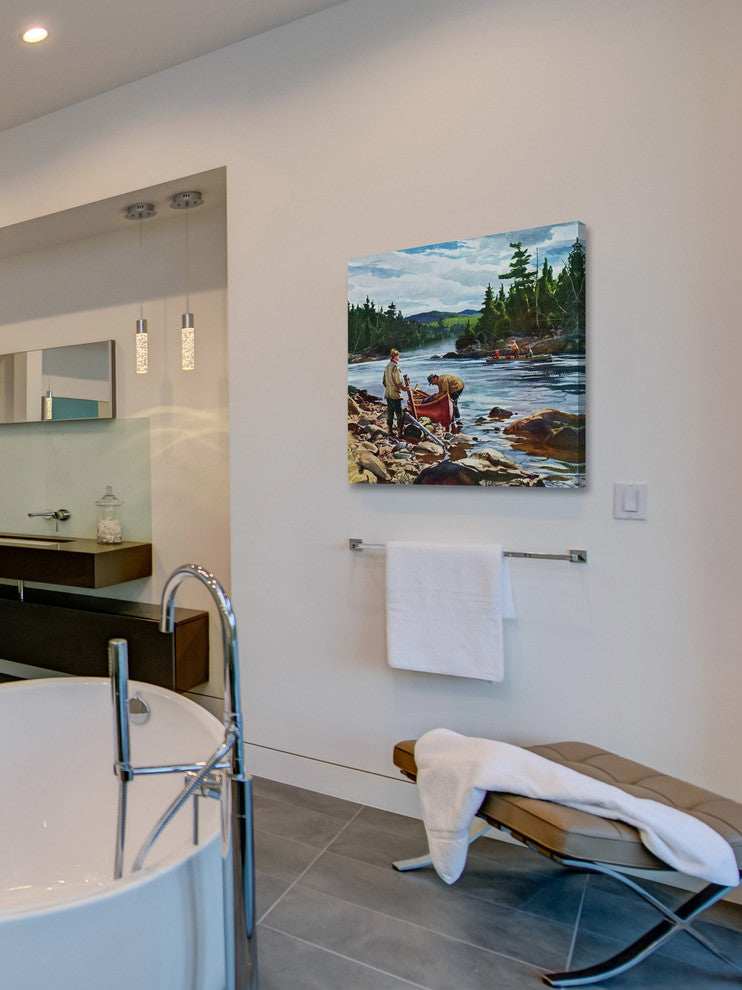 "Fishing Hole" Painting Print on Wrapped Canvas