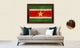 Suriname Country Textured Flag Print With Brown Gold Frame, 19"X27"
