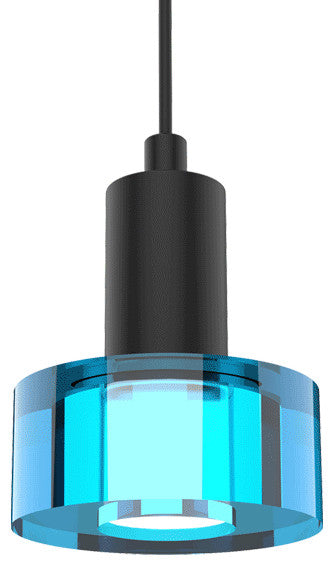 Black Socket - Blue Color Gel Single Pendant