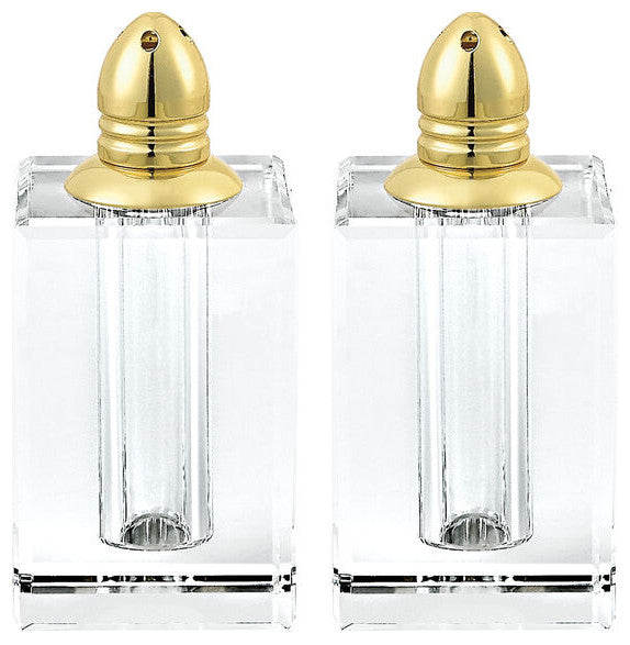 Badash H143G Spirit Gold Hand Made Crystal Salt Pepper Shaker