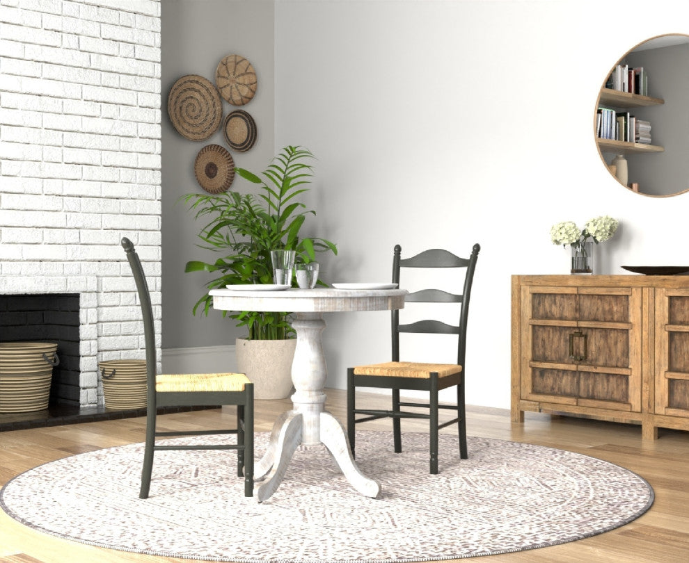 Bella 30" Round Pedestal Table, Natural Driftwood