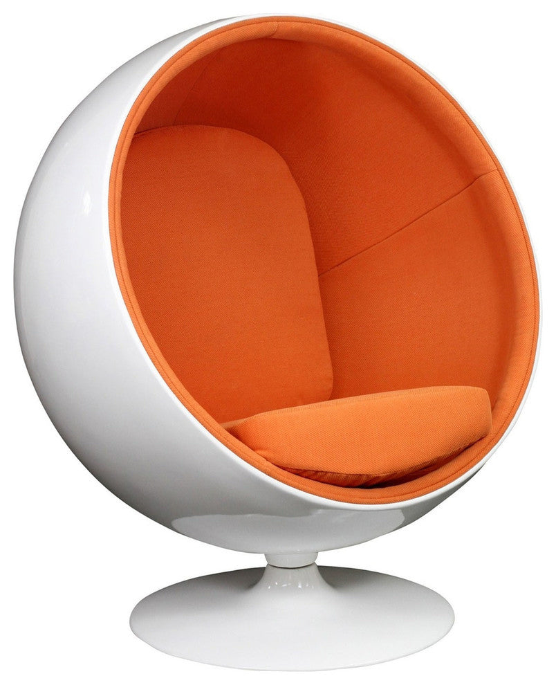 Modern Contemporary Living Room Lounge Chair Orange