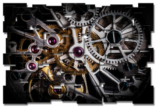 Metal Wall Sculpture "Clockwork", Abstract, Modern Design, Wall Art 3D