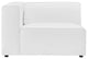 Mingle Vegan Leather Left-Arm Chair, White