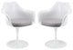 Modern Gray Tulip Dining Armchair Set of 2