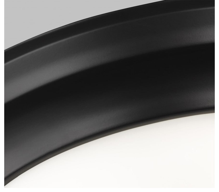 Sea Gull Nash 2-Light Flush Mount Midnight Black
