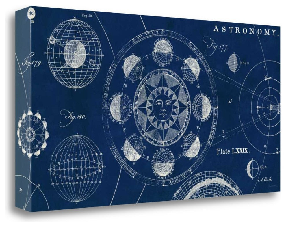 "Blueprint Astronomy" By Sue Schlabach, Giclee Print on Gallery Wrap Canvas