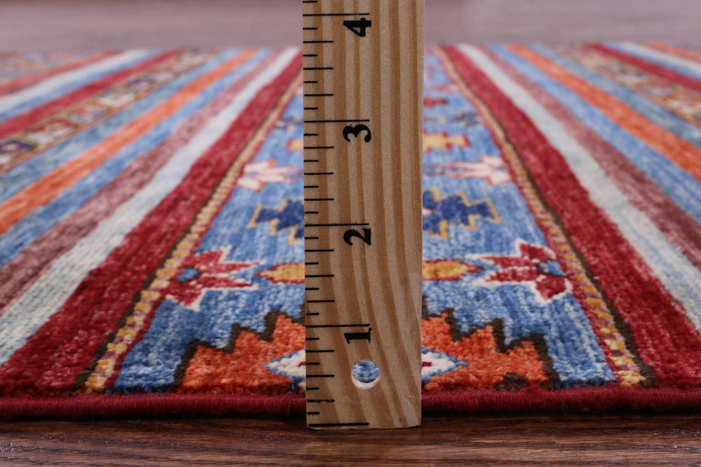 Handmade Super Kazak Khorjin Wool Rug 3' 5" X 4' 11" Q10826