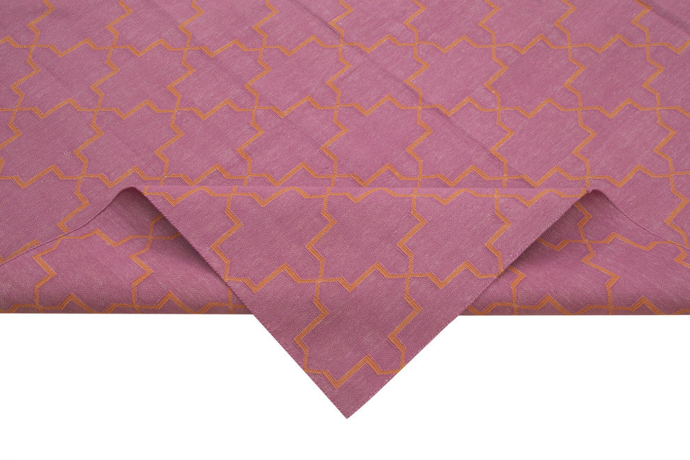 Rug N Carpet - Handmade Wool 9' 1'' x 11' 9'' Flatweave Dhurrie Kilim Rug