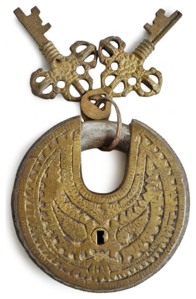 Consigned Brass India Double Lion Lock