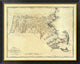 "State of Massachusetts, 1795" Framed Canvas Giclee by Mathew Carey, 40x32"