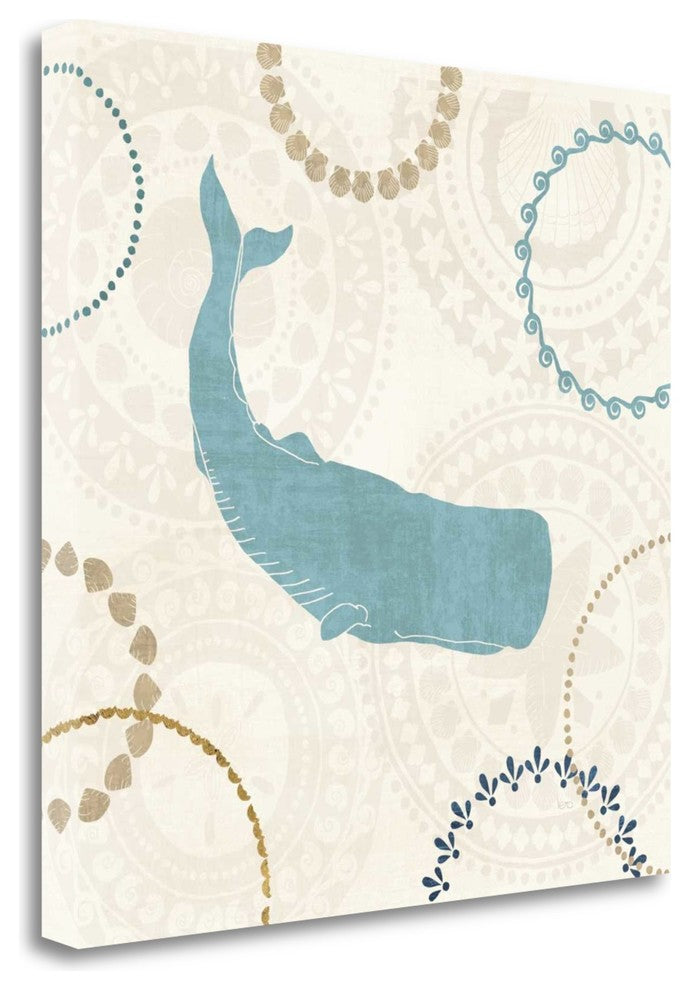 "Undersea Blue III" By Veronique Charron, Giclee Print on Gallery Wrap Canvas