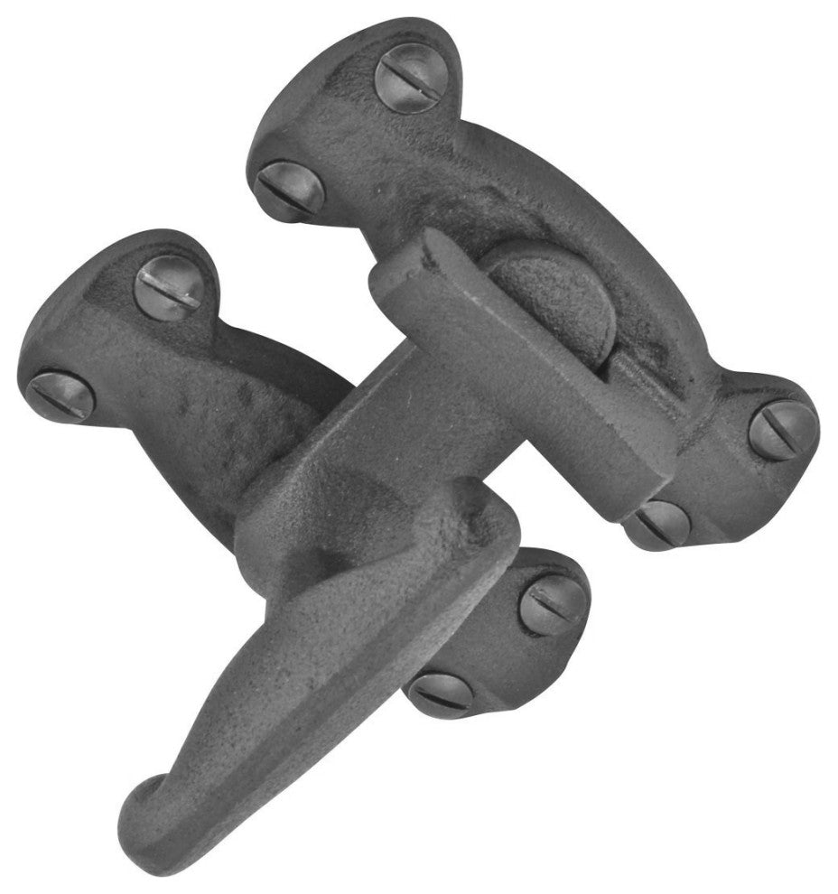Renovators Supply Door Latch Lock 2" Wrought Iron Black Flip Latch Door Lock