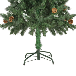 vidaXL Christmas Tree Decoration Artificial Xmas Tree with Pine Cones White