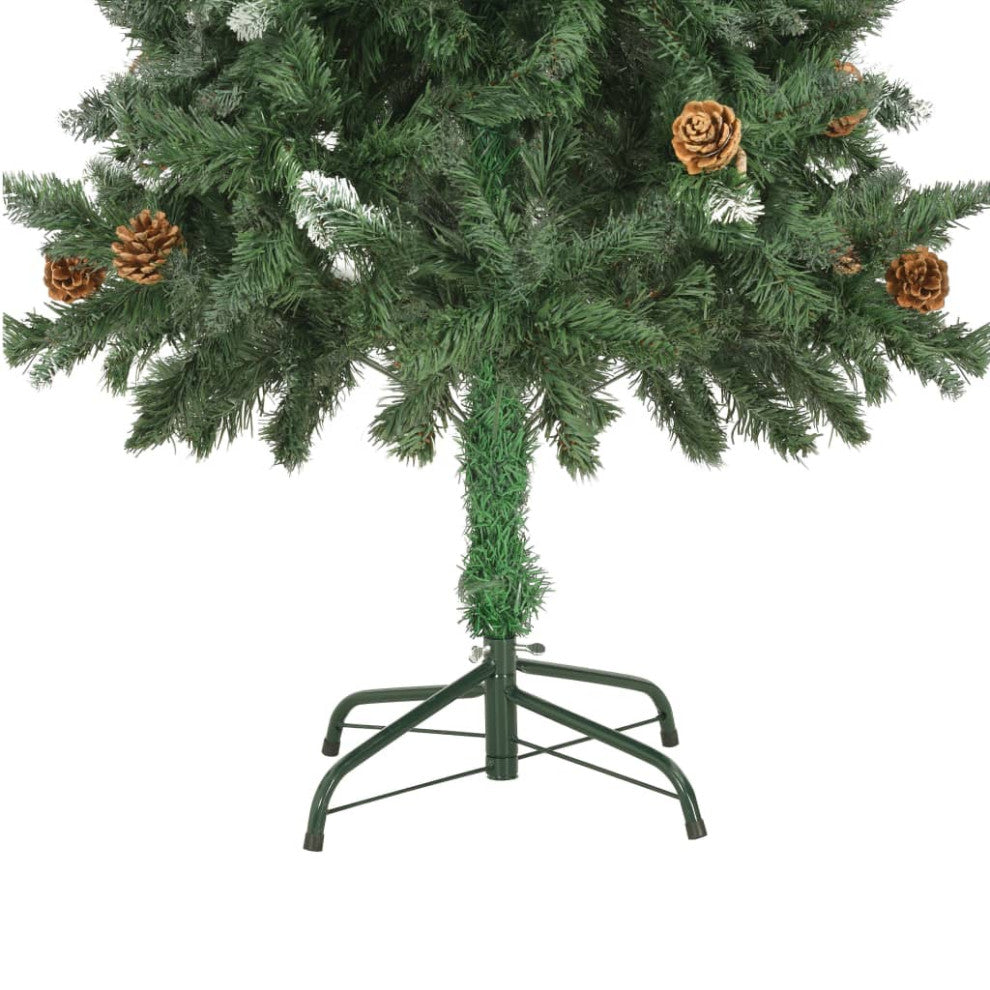 vidaXL Christmas Tree Decoration Artificial Xmas Tree with Pine Cones White