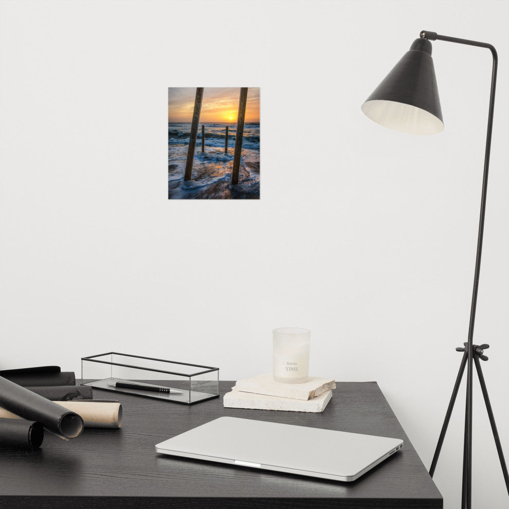 Sunrise Between the Pillars Landscape Photo Unframed Wall Art Print, 8" X 10"