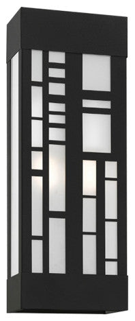 Malmo 2 Light Textured Black Outdoor ADA Sconce