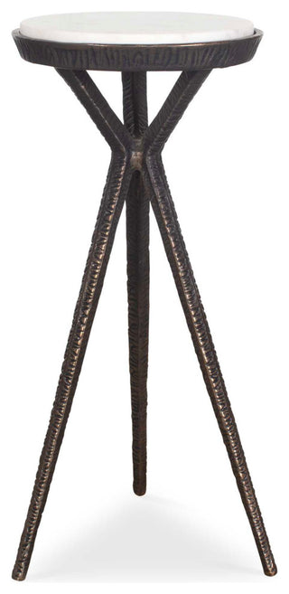 Uttermost Tilton White Marble Accent Table