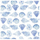 "Coastal Birds Pattern IV" Digital Paper Print by Farida Zaman, 26"x26"