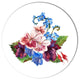 Vintage Floral Watercolor, Floral Wall Round Wall Art, 23"