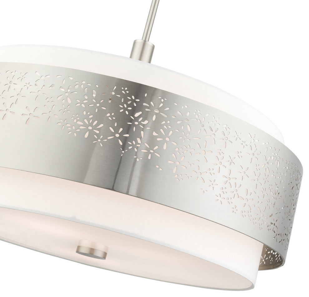 Brushed Nickel Stylish, Transitional, Intricate, Urban Chandelier
