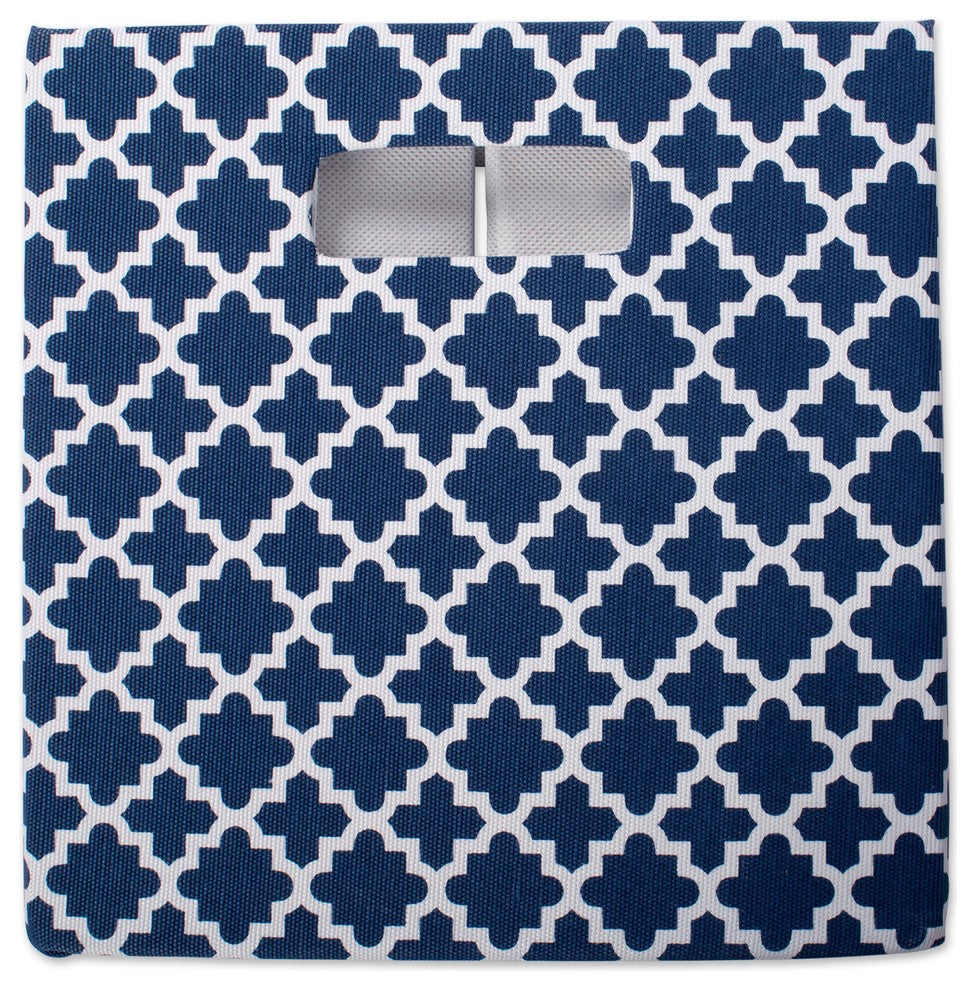 DII Polyester Cube Lattice Nautical Blue Square 11x11x11"