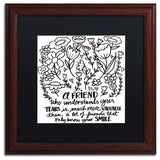 Elizabeth Caldwell 'A Friend' Art, Wood Frame, Black Mat, 16x16
