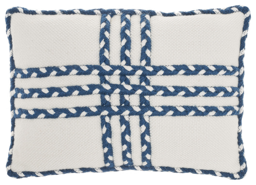 Mina Victory VJ111 Throw Pillow, Navy, 14" x 20"