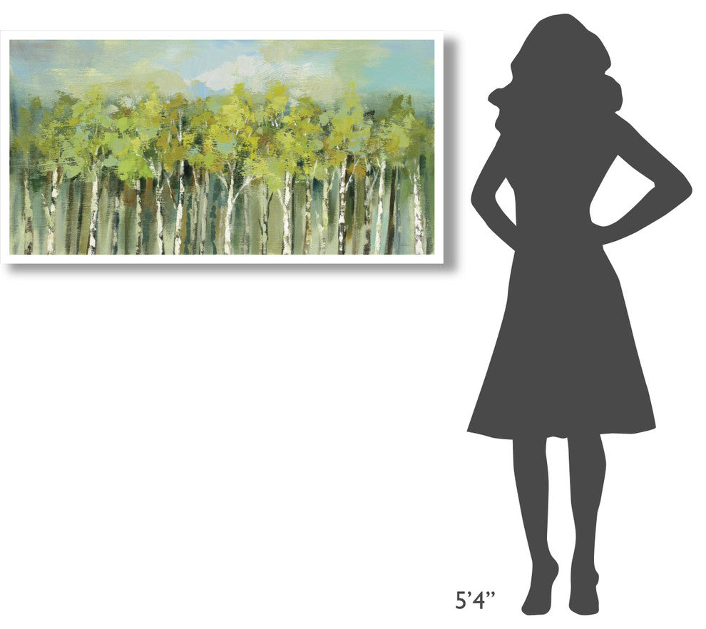 "April Tree Tops" Digital Paper Print by Silvia Vassileva, 50"x26"